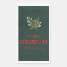 赤い素朴果実と松のコーンを持つ穴