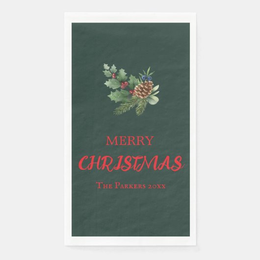 赤い素朴果実と松のコーンを持つ穴 (正面)