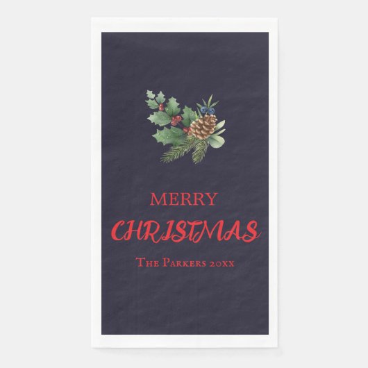 赤い素朴果実と松のコーンを持つ穴 (正面)