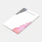 赤い紫色の灰色の水彩画の汚れ-名前をカスタムする ポストイット (アングル)