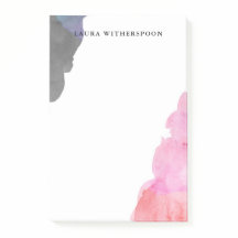 赤い紫色の灰色の水彩画の汚れ-名前をカスタムする