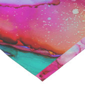 赤い紫色の緑インク ショートテーブルランナー (コーナー)