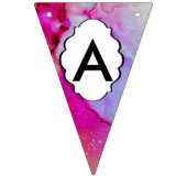 赤い紫色の緑インク バンティングフラッグ (第3の旗)