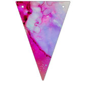 赤い紫色の緑インク バンティングフラッグ (第1の旗)