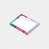 赤い紫色の緑インク ポストイット (アングル)