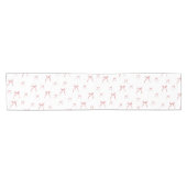 赤い結び目のモダンクリスマス ショートテーブルランナー (横)