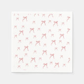 赤い結び目のモダンクリスマス スタンダードカクテルナプキン (正面)