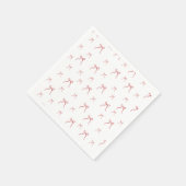 赤い結び目のモダンクリスマス スタンダードカクテルナプキン (角)