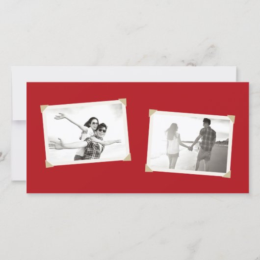 赤い結び目の二重の幸福中国のの結婚写真 セーブザデート (裏面)