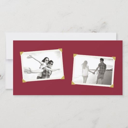 赤い結び目の二重の幸福中国のの結婚写真 セーブザデート (裏面)