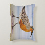 赤い結び目の枕 アクセントクッション (正面(垂直))