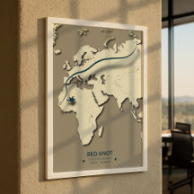 赤い結び目の移行マップ – ミニマルヴィンテージバード