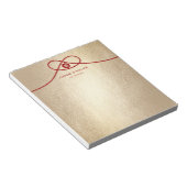 『赤い結び目』ダブル・ハピネス中国の・結婚ズ ノートパッド (アングル)