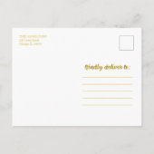 赤い結婚した花メリーのクリスマスフォト ポストカード (裏面)