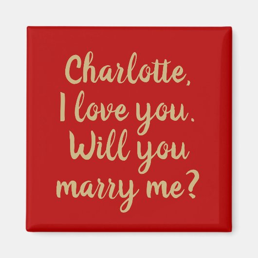 『赤い結婚の申しカスタム出』 マグネット (正面)