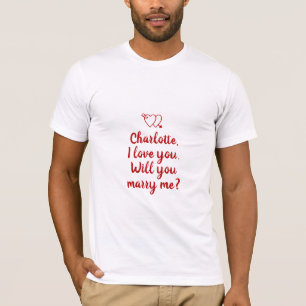 『赤い結婚の申しカスタム出』 Tシャツ