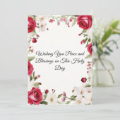 赤い結婚バラのユリ・オブ・ザ・バレー シーズンカード (スタンド正面)