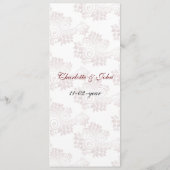 赤い結婚メニュー メニュー (裏面)