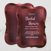 赤い結婚前お披露目パーティーの招待状 招待状 (正面/裏面)