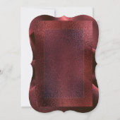 赤い結婚前お披露目パーティーの招待状 招待状 (裏面)