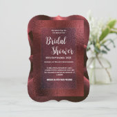 赤い結婚前のお祝いの招待状 招待状 (スタンド正面)