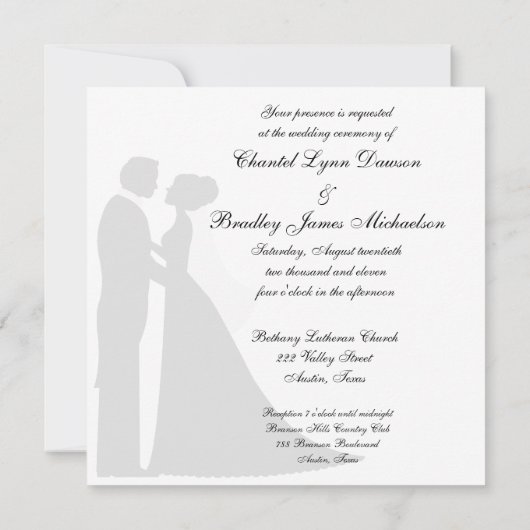 赤い結婚式のカップルの結婚式招待状 招待状 (裏面)