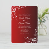 赤い結婚式の招待状に白い渦 招待状 (スタンド正面)