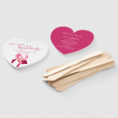 赤い結婚紅花菖蒲の花のアートプログラムファン ハンドファン (組立なし)