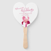 赤い結婚紅花菖蒲の花のアートプログラムファン ハンドファン (正面)