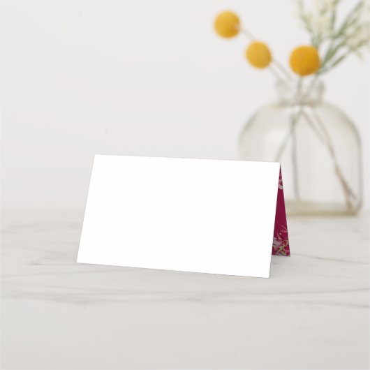 赤い結婚蘭の花の水色 プレイスカード (裏面)