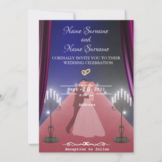 赤い絨毯 招待状 (正面)