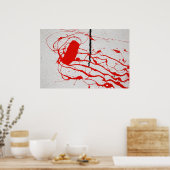 赤い絵を描ポスター ポスター (キッチン)