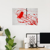 赤い絵を描ポスター ポスター (ホームオフィス)