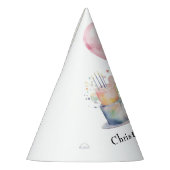 赤い絵を描恐竜One A Saurus誕生日 パーティーハット (左)