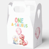 赤い絵を描恐竜One A Saurus誕生日 フェイバーボックス (見開き)