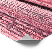 赤い絵を描木の机の質感。老朽化した家の装飾。 ポスター (角)