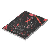 赤い絵を描飛び抽象芸術の汚れグランジデザイン ノートパッド (回転)