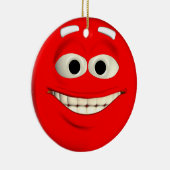 赤い絵文字 セラミックオーナメント (右)