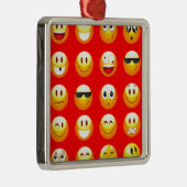 赤い絵文字 メタルオーナメント (右)