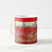 赤い絵画 コーヒーマグカップ (正面左)