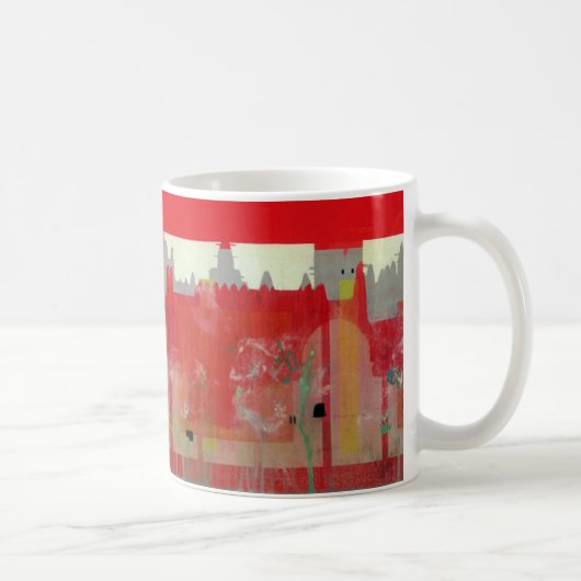 赤い絵画 コーヒーマグカップ (右)