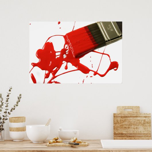 赤い絵筆 ポスター (キッチン)