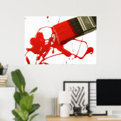 赤い絵筆 ポスター (ホームオフィス)