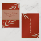 赤い絹のカスタマイズ可能な名刺 名刺 (正面/裏面)