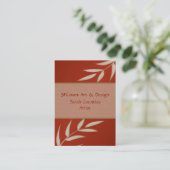 赤い絹のカスタマイズ可能な名刺 名刺 (スタンド正面)