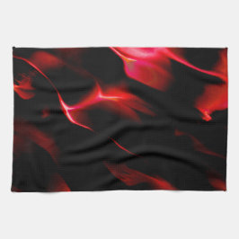 赤い網掛けの人工砂丘 キッチンタオル