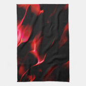 赤い網掛けの人工砂丘 キッチンタオル (縦)