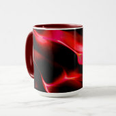 赤い網掛けの人工砂丘 マグカップ (正面左)