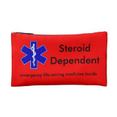 赤い緊急のキットの箱: 人命救助のステロイド コスメティックバッグ (裏面)