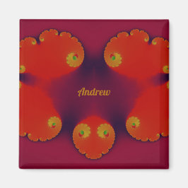 赤い緋色の青と黄色のパターンをANDREW ～赤い緋色の青と黄色のパターン～ マグネット